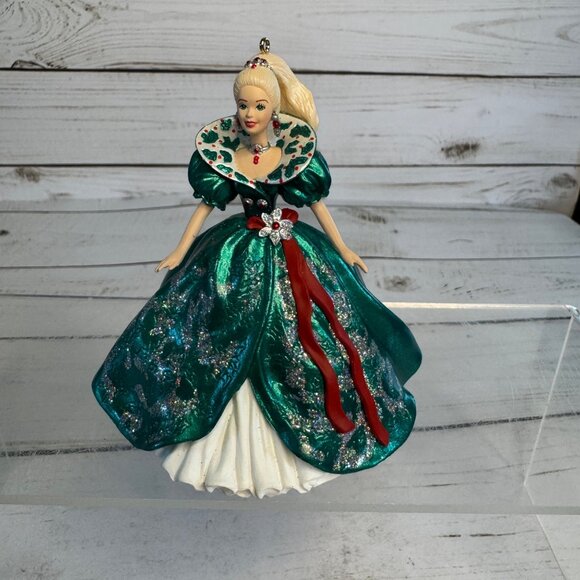 Hallmark Holiday Barbie Keepsake Christmas Ornaments Lot of 4 1994-1997 Boxes - Picture 6 of 14